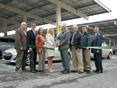 Ribbon cutting celebration for completion of a multi-phase renewable energy and energy efficiency pr ... 