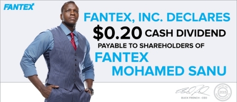 Fantex, Inc. announced its Board of Directors has declared a dividend of $0.20 per share for its Fantex Series Mohamed Sanu Convertible Tracking Stock (OTC: SANUL) (“Fantex Mohamed Sanu”).