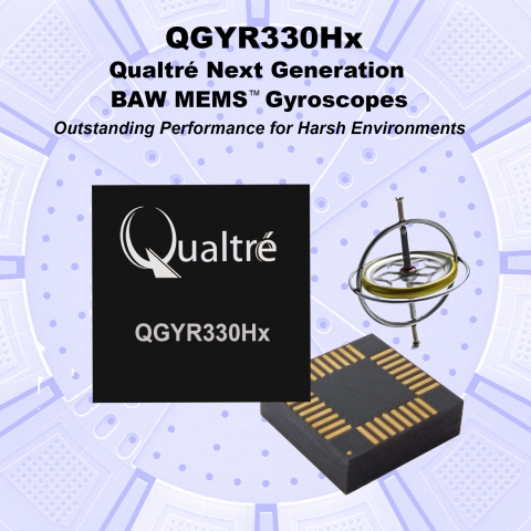 QGYR330Hx Qualtre Next Generation BAW MEMS(tm) Gyroscopes (Graphic: Business Wire)