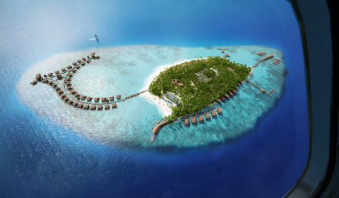 Ariel view: The St. Regis Vommuli Resort, Maldives