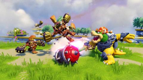 Guest starring in Skylanders® SuperChargers this fall, Hammer Slam Bowser commands Koopas, summons Warp Pipes and unleashes fire-breathing attacks to battle evil in Skylands. (Graphic: Business Wire)