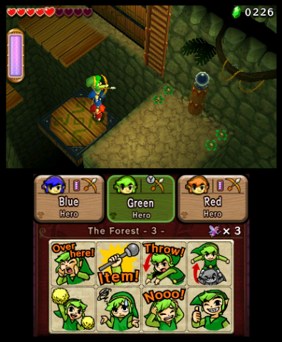 In The Legend of Zelda: Tri Force Heroes, three players take on the role of individual Link characters and team up to solve puzzles and battle bosses in dungeons. (Photo: Business Wire)
