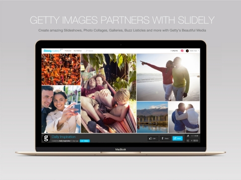 Getty Images Partners with Slidely. Slidely users can create slideshows, photo collages, listicles and more with Getty's beautiful media. (Photo Business Wire)