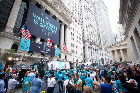 Fitbit (NYSE: FIT) celebrates its IPO with a workout event outside the NYSE. (Photo: Business Wire)