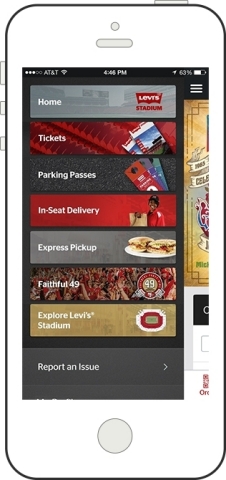 Levi’s® Stadium Venue App Powered by VenueNext (Photo: Business Wire)