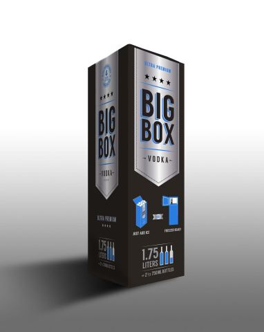 A rendering of the new packaging for Big Box Vodka. (Graphic: Business Wire)