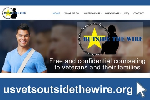 U.S.VETS' new website for the Outside the Wire program helps connect veterans and their family members with free mental health services, available at 12 community colleges throughout Los Angeles and Orange Counties. (Graphic: Business Wire)