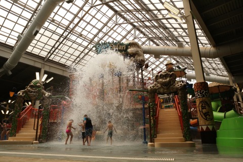 Splashdown Safari, an attraction at Pennsylvania's Largest Indoor Waterpark, Kalahari Resorts and Conventions in the Pocono Mountains, features net crawls, water guns, a variety of slides and multiple levels of interactive fun. For more information, visit www.KalahariResorts.com. (Photo: Business Wire)