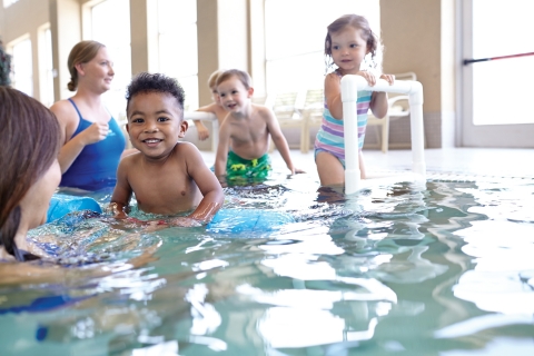 Swim lessons at one of Life Time's Healthy Way of Life destinations (Photo: Business Wire)