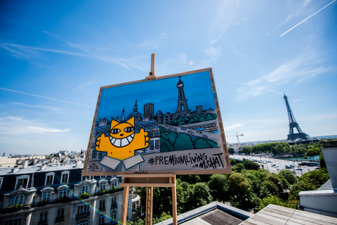 M. Chat interprets #PremiumLiving in Paris to celebrate Prime Day. Prime members can go to amazon.fr/premiumliving to share their own #PremiumLiving moments. (Photo: Business Wire)