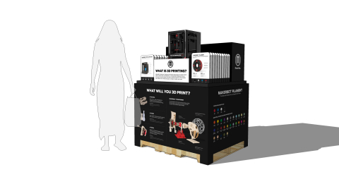 Sample MakerBot Display Pallet at Sam's Club (Photo: Business Wire)