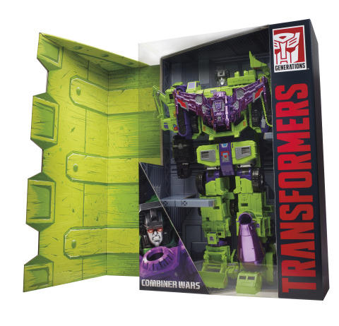 TRANSFORMERS GENERATIONS: COMBINER WARS DEVASTATOR Special Edition Action Figure available at Booth #3329 at Comic-Con International in San Diego. This massive set features six Voyager scale figures packed out in their combined DEVASTATOR mode in a window box display with a unique CONSTRUCTICON theme. This Special Edition of DEVASTATOR also features a brand new head sculpt and deco featuring vac-metal parts! Following the convention, a limited number of action figure sets will be available on HasbroToyShop.com for the approximate retail price of $179.99. (Photo: Business Wire)