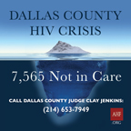 AHF’s newspaper sticker ads highlight the fact that over 7,500 people with HIV/AIDS in Dallas County, TX are not in medical care and treatment. The ad is running for three days in the Dallas Morning News.