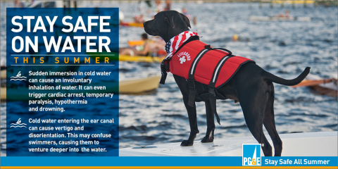 PG&E urges you to stay safe on the water this summer (Graphic: Business Wire)