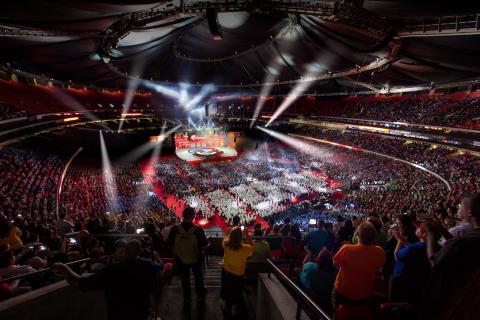 Beginning Wednesday, an estimated 40,000 attendees will gather at the Georgia Dome in Atlanta for Primerica's 2015 Convention. (Photo: Business Wire)