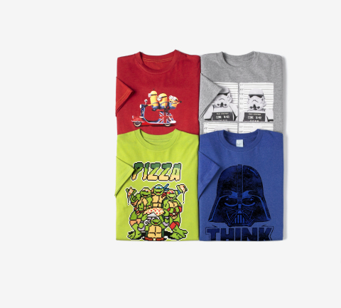 Shop Macy’s and macys.com for the best brands and on-trend looks to start the school year off right; Boys Character Tees with Minions, Star Wars and more; Sale $9.99, Regular $16-$18 (Photo: Business Wire)