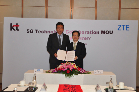 ZTE and KT Sign Strategic Partnership on 5G in Korea (Photo: Business Wire)