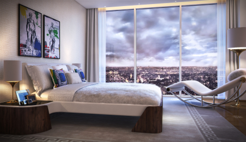 Floor to ceiling windows take advantage of the expansive London views. (Photo: Business Wire)