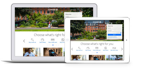 The redesigned chase.com home page is the next step in Chase's digital transformation. (Graphic: Business Wire)