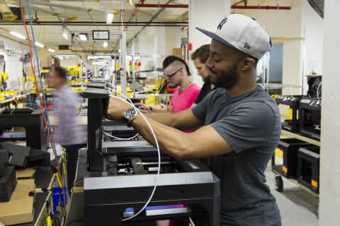 The new MakerBot factory is a state-of-the-art facility with a focus on lean manufacturing and efficiency. (Photo: Business Wire)