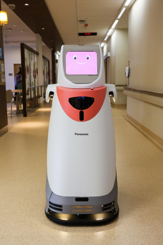 Autonomous delivery robot, HOSPI delivers (up to 20kg) goods such as medicine, medical specimens and case files within the hospital (Photo: Business Wire)