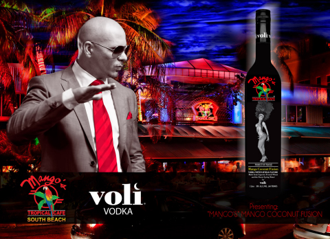 Pitbull, Voli Vodka and Mango's Tropical Café Announce a New Voli Vodka Private Label. (Photo: Business Wire)