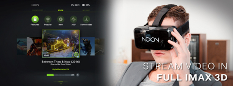 NOON VR allows users to transcend the world around them with a truly immersive and interactive virtual reality experience. Now available to consumers, NOON VR offers a complete platform including VR headset, VR app and VR content sharing service. (Graphic: Business Wire)