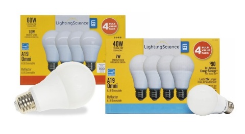 Lighting Science A19 Energy Star Rated Value 4-Pack. (Photo: Business Wire)