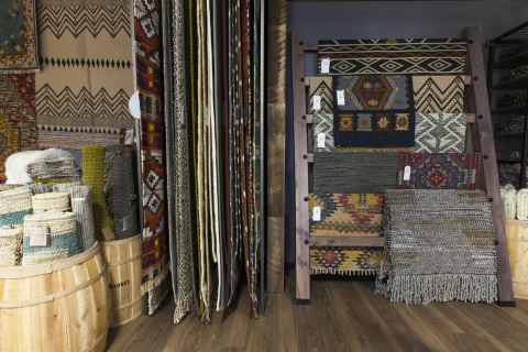 Rug Collection in the New Cost Plus World Market Chelsea New York Store (Photo: Business Wire)