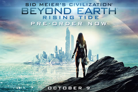 2K and Firaxis Games today announced pre-purchase details for Sid Meier's Civilization(R): Beyond Earth(TM) - Rising Tide, the expansion pack for 2014's turn-based strategy title, Civilization: Beyond Earth. Players who pre-purchase the game will receive a 10% discount on their purchases. Rising Tide is currently in development for Windows PC, as well as Mac and Linux through Aspyr Media, and scheduled for worldwide release on all platforms on October 9, 2015. (Photo: Business Wire)