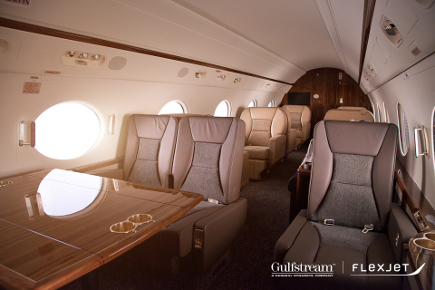 The Flexjet Gulfstream G450 interior. (Photo: Business Wire)