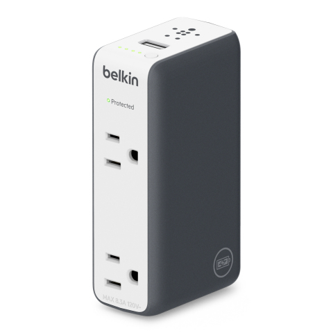 Belkin Announces New Charging Solution, the Travel Rockstar™ Battery Pack + Charger + Surge (Photo: Business Wire) 