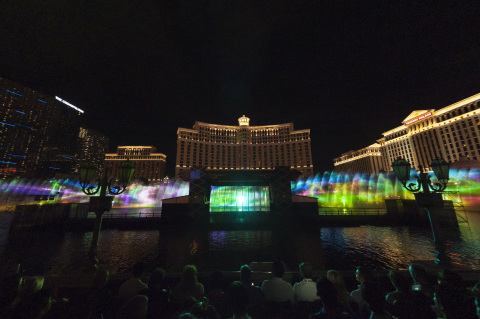 16 Panasonic projectors (brightness: 20,000 lumens) used for one of the world's largest Water Screen ... 