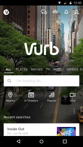 Vurb for the Android OS. (Photo: Business Wire)