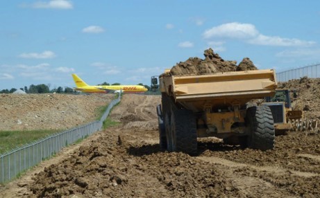 Construction begins on the North Ramp Expansion Project at DHL's Americas hub at Cincinnati/Northern Kentucky International Airport (CVG). (Photo: Business Wire)