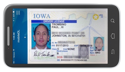 Iowa Department of Transportation (DOT) employees are the first in the nation to use the MorphoTrust mobile driver license (mDL) software. (Photo: Business Wire)