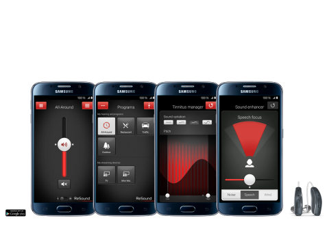 The ReSound Smart app is now compatible with additional Android devices, including the Samsung Galaxy S6. (Graphic: Business Wire)