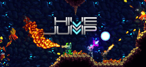 Hive Jump is a fast-paced multiplayer action platformer for up to four players. Players engage in run ’n’ gun combat with swarms of aliens, all the while avoiding traps and collecting resources. (Photo: Business Wire) 