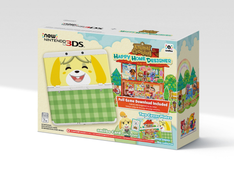 On Sept. 25 the New Nintendo 3DS system will launch in the U.S. as part of a special bundle, which includes the new hand-held system, the upcoming Animal Crossing: Happy Home Designer game, two cover plates and one amiibo card (Photo: Business Wire) 