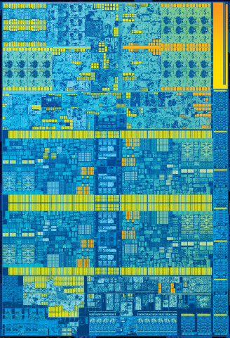 6th Generation Intel Core processor die (Photo: Business Wire)