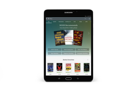 Barnes & Noble and Samsung Unveil New Samsung Galaxy Tab S2 NOOK® - the thinnest, lightest, ultra-fast device from the two companies. (Photo: Business Wire)