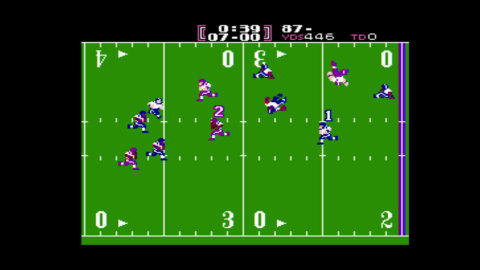 In TECMO BOWL, match your gridiron skills against the computer or another human player in this popular football game from the NES console. (Photo: Business Wire)