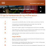 AIG’s 10 Tips for Homeowners During Wildfire Season.