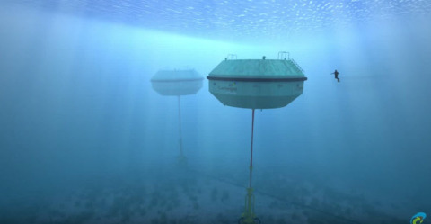 CETO 5 Single Unit: Carnegie Wave Energy's CETO 5 unit design as it will appear off Garden Island for the world-first, grid connected Perth Wave Energy Project. (Photo: Business Wire)