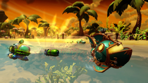 Reef Ripper and Dive Bomber take on the expansive deep sea environments of Skylands in Skylanders SuperChargers, the latest installment to the #1 kids' console franchise in the world, due out this Sunday! (Photo: Business Wire)