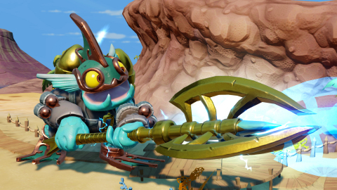 Deep Dive Gill Grunt is all geared up and armed for battle with his incredible electric trident in the all-new Skylanders SuperChargers, available this Sunday in North America. (Photo: Business Wire)