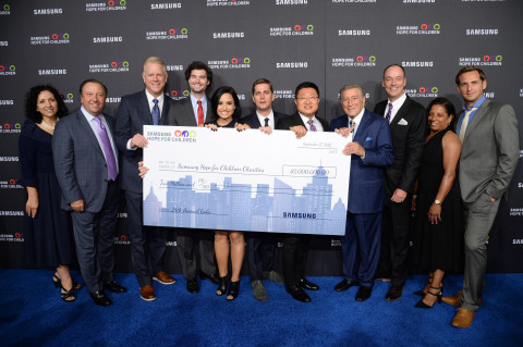 Samsung executives, Gregory Lee, Tim Baxter, and Joe Stinziano joined by special guests including, Boomer Esiason, Demi Lovato, Tony Bennett and Josh Lucas in New York at The Samsung Hope for Children Gala which raised $2 million to benefit children's health and education programs.