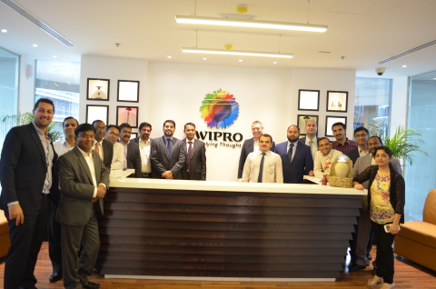 Wipro Ltd’s new office opening in Qatar- inaugurated by Jack Smies, Vice President and Business Head Middle East, Wipro Limited (in the Center). (Photo: Business Wire)