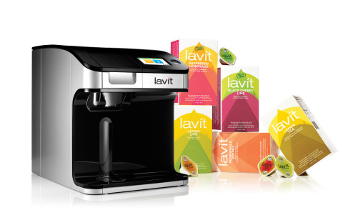 With the insertion of a lavit capsule into the lavit dispenser and just the touch of a button, American workers can now enjoy a deliciously refreshing beverage in their office break room made with zero preservatives and 10 calories or less. (Photo: Lavit)