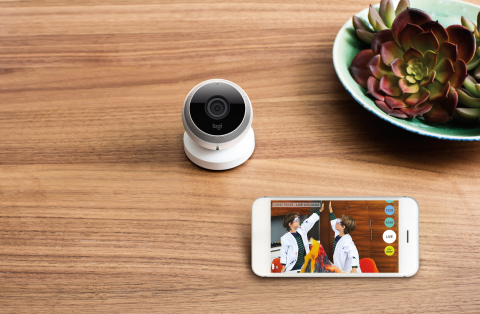 With the Logi Circle Portable Home Connection Camera you can watch your kids playing at home or tune into your dog playing with its favorite toy even if you’re running errands, traveling for business or at the office. (Photo: Business Wire)